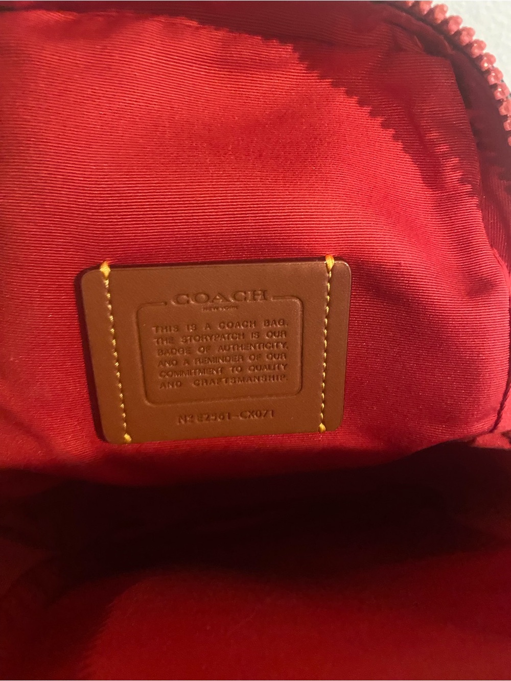 Coach Racer Sling Pack In Bold Red - Picture 4 of 8